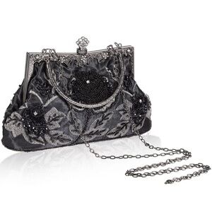 Beaded Clutch Vintage Embroidery Evening Bag Sequin Rhinestone Clutch new